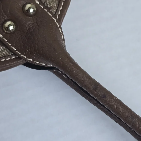 Dooney & Bourke Olive Green & Dark Brown Purse - Picture 8 of 15